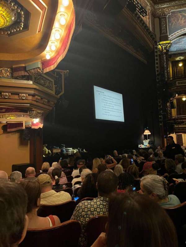 Belasco Theatre, section: Orchestra L, row: J, seat: 21
