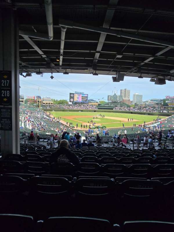 Wrigley Field, section: 218, row: 12, seat: 5