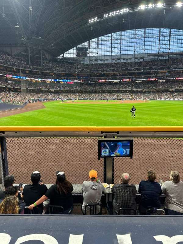 American Family Field, section: 103, row: 1, seat: 9