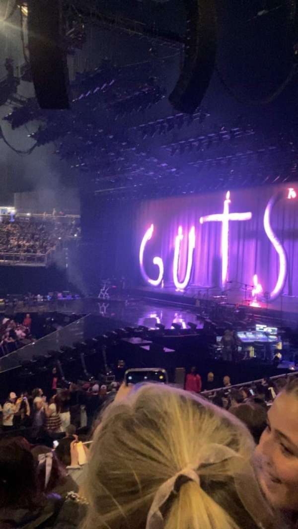 The O2, London, section: 112, row: P, seat: 373
