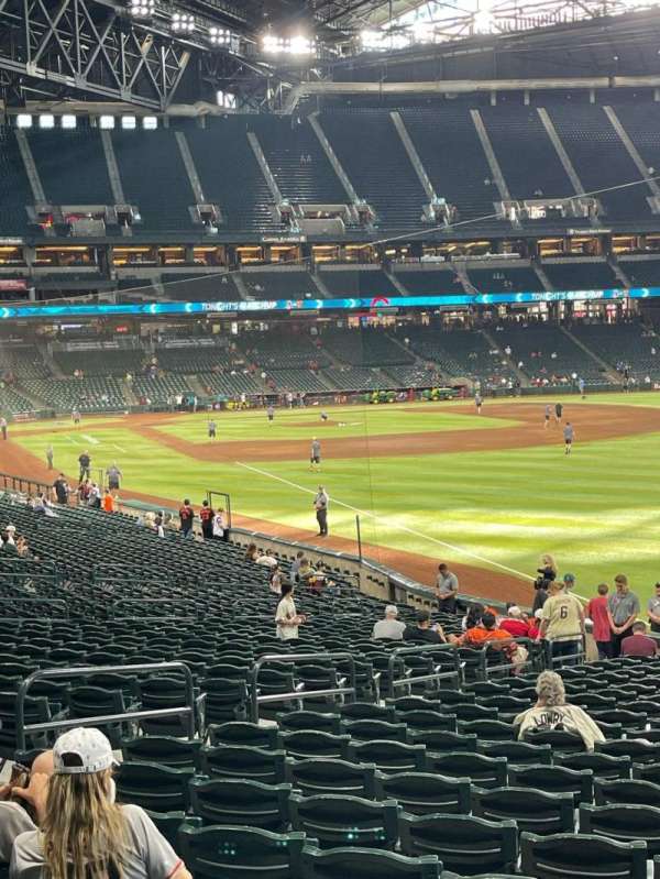Chase Field, section: 108, row: 32, seat: 12