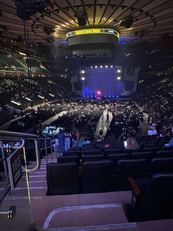 Madison Square Garden, section: 103, row: 19, seat: 1