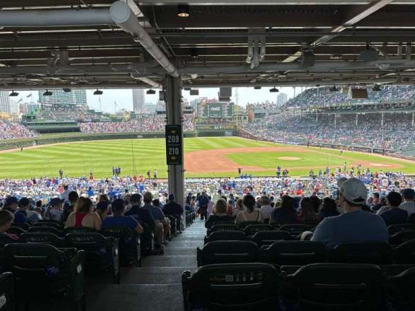 Wrigley Field, section: 210, row: 18, seat: 1