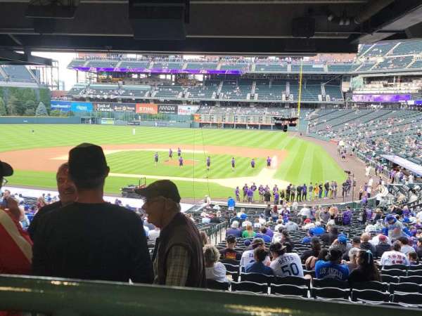 Coors Field, section: 134, row: w, seat: 8