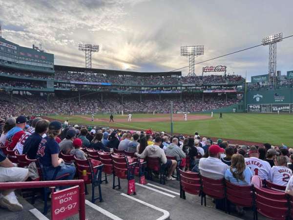 Fenway Park, section: Loge Box 98, row: FF, seat: 12