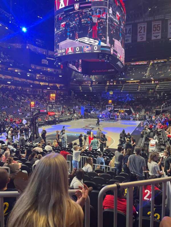 State Farm Arena, section: 101, row: B, seat: 5
