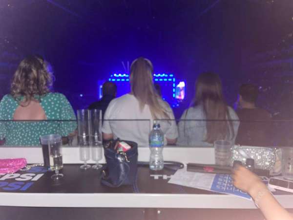 The O2, London, section: 107, row: ZZ, seat: 79