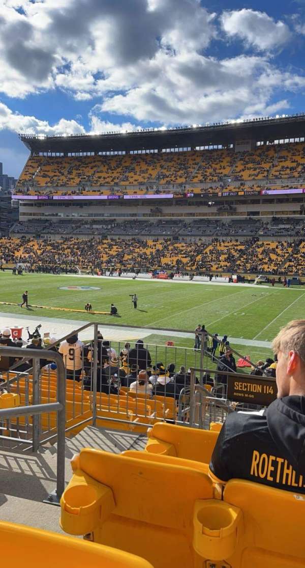 Acrisure Stadium, section: 114, row: O, seat: 18