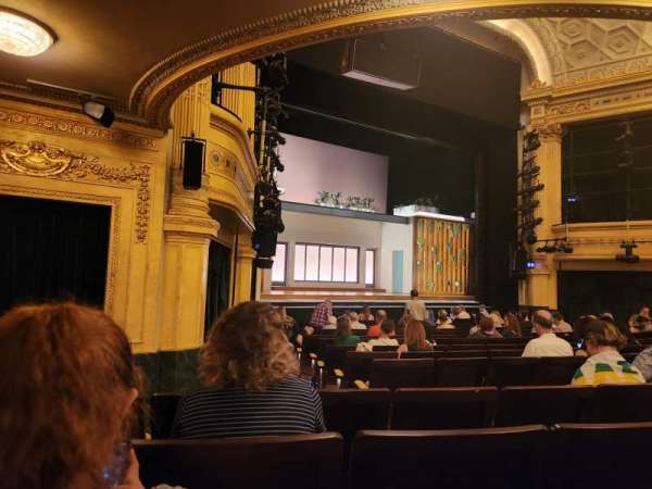Hudson Theatre, section: Orchestra L, row: P, seat: 13
