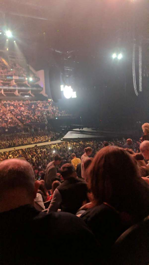 The O2, London, section: 111, row: L, seat: 333