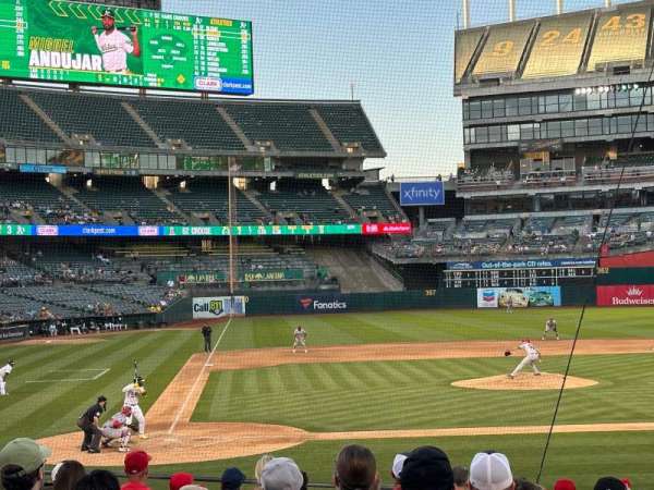 Oakland Coliseum, section: 114, row: 18, seat: 1