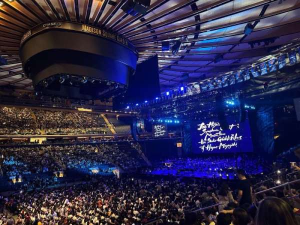 Madison Square Garden, section: 106, row: 13, seat: 9