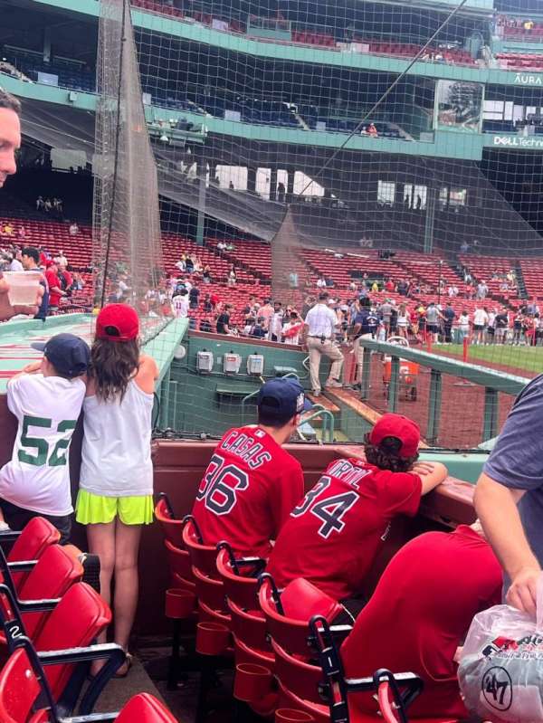 Fenway Park, section: Field Box 18, row: A, seat: 3