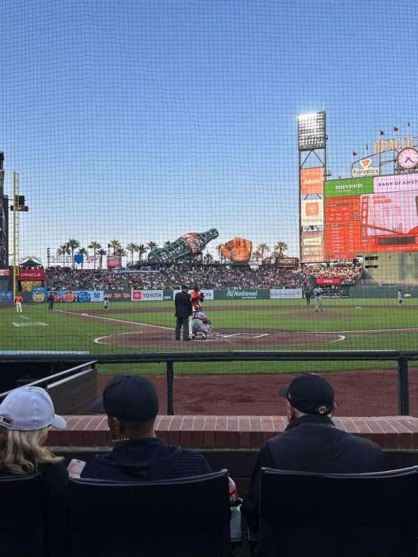 Oracle Park, section: 117, row: A, seat: 4-5