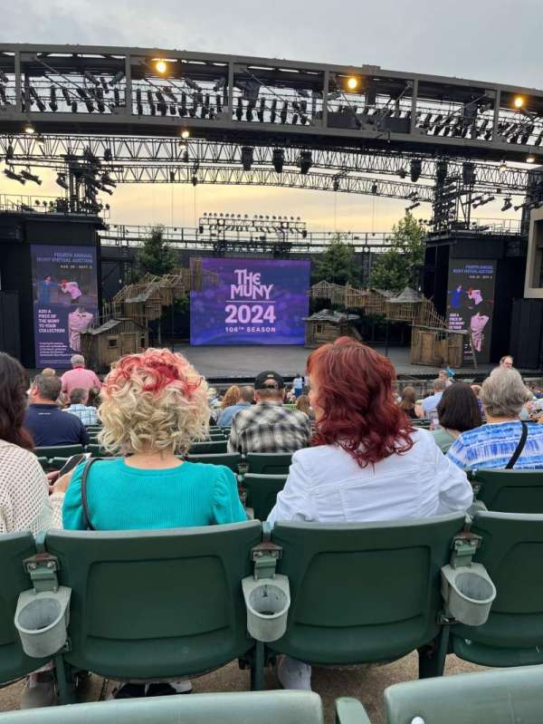The Muny, section: A4, row: O, seat: 104