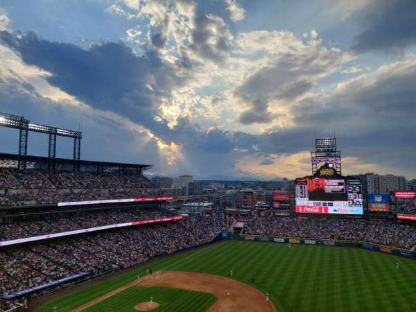 Coors Field, section: U319, row: 11, seat: 3