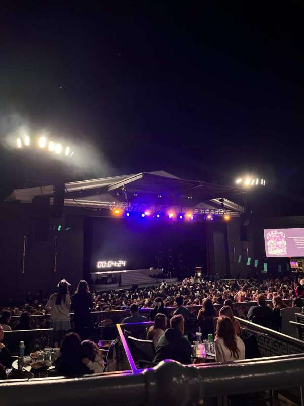 The Greek Theatre, section: B left, row: 1, seat: 3