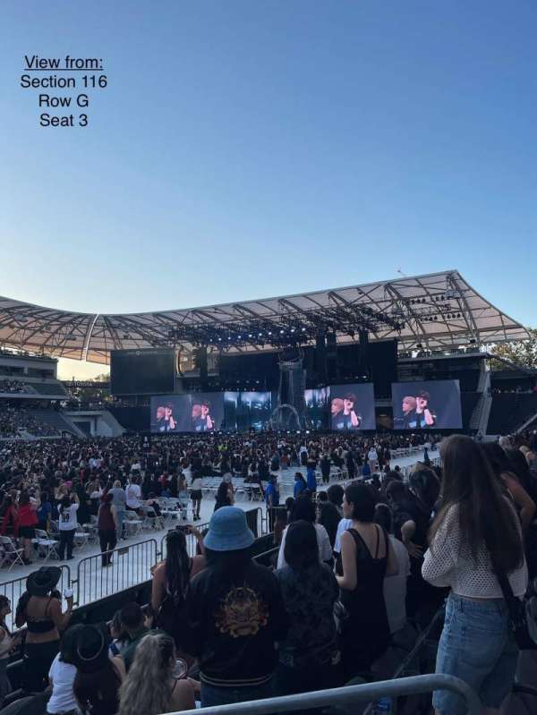 BMO Stadium, section: 116, row: G, seat: 3