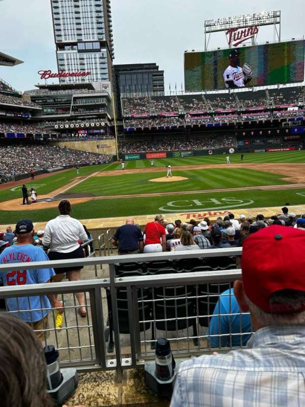 Target Field, section: 109, row: 2, seat: 23