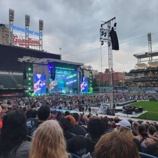 Progressive Field, section: 160, row: Q, seat: 1