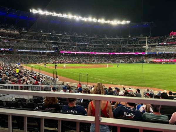 Truist Park, section: 110, row: 1, seat: 8