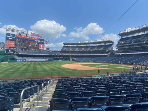 Nationals Park, section: 113, row: AA, seat: 19