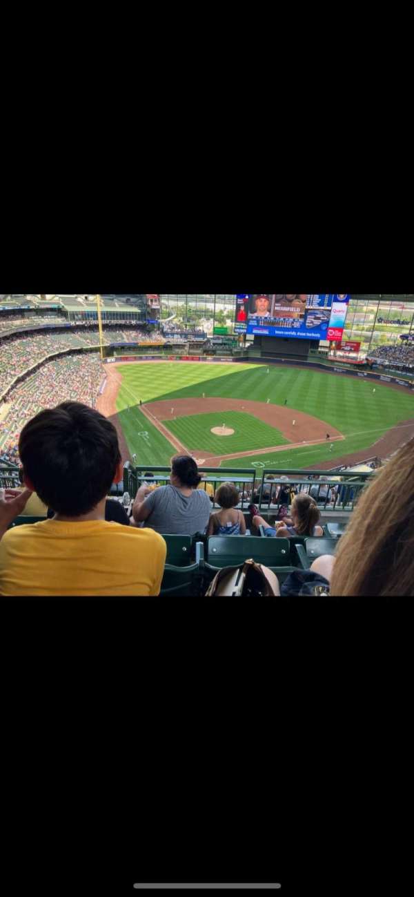 American Family Field, section: 420, row: 10, seat: 11