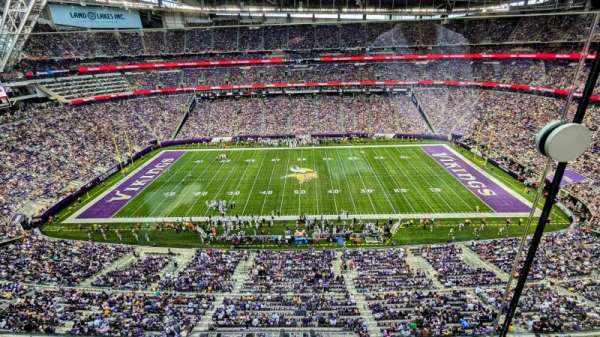 U.S. Bank Stadium, section: 341, row: 1, seat: 7