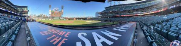 Oracle Park, section: 123, row: B, seat: 5