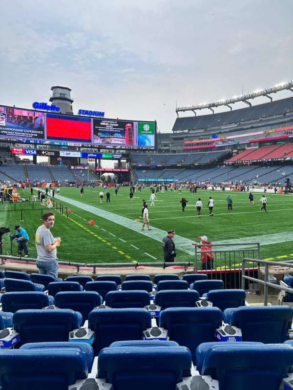 Gillette Stadium, section: 124, row: 7, seat: 3