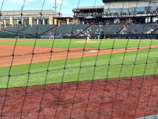 Dell Diamond, section: 113, row: 1, seat: 20