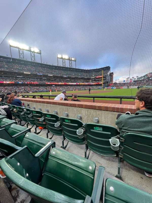 Oracle Park, section: 105, row: 3, seat: 3