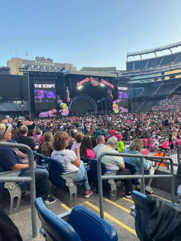 Gillette Stadium, section: 107, row: 5, seat: 18