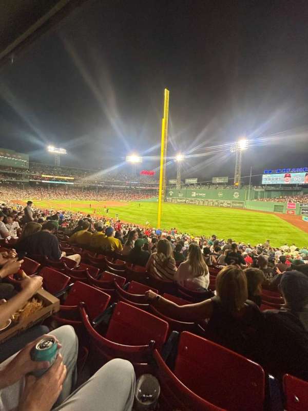 Fenway Park, section: Right Field Box 93, row: Ww, seat: 8