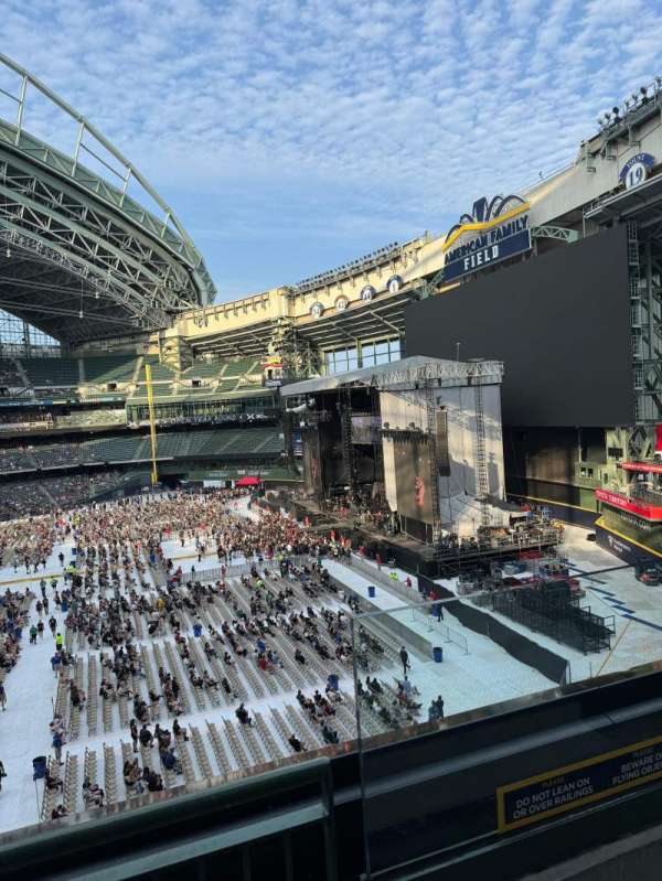 American Family Field, section: 307, row: 2, seat: 9