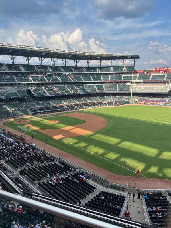 Truist Park, section: 313, row: 1, seat: 9
