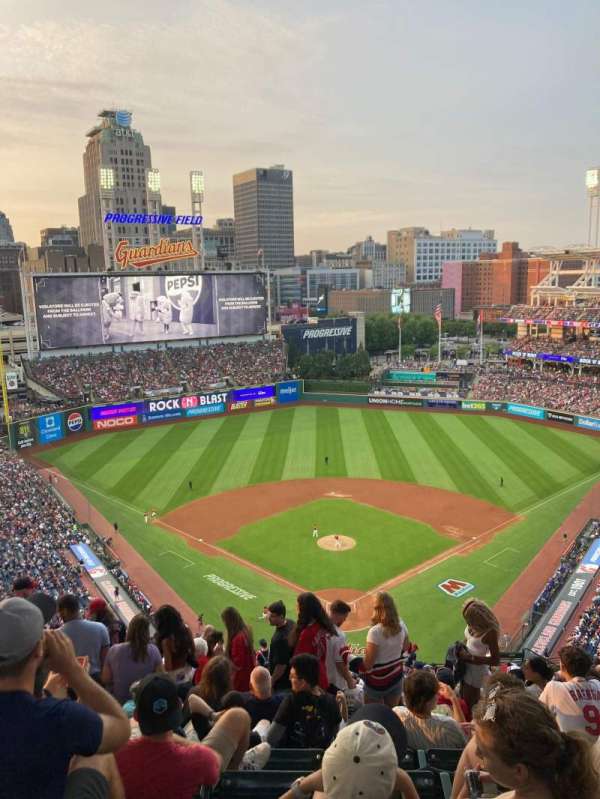 Progressive Field, section: 554, row: W, seat: 15