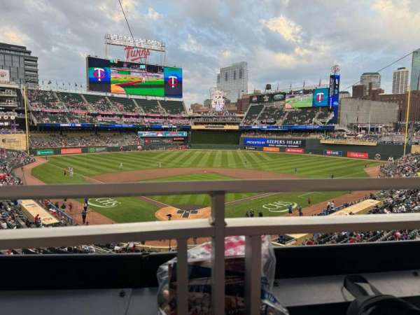 Target Field, section: G, row: 1, seat: 14