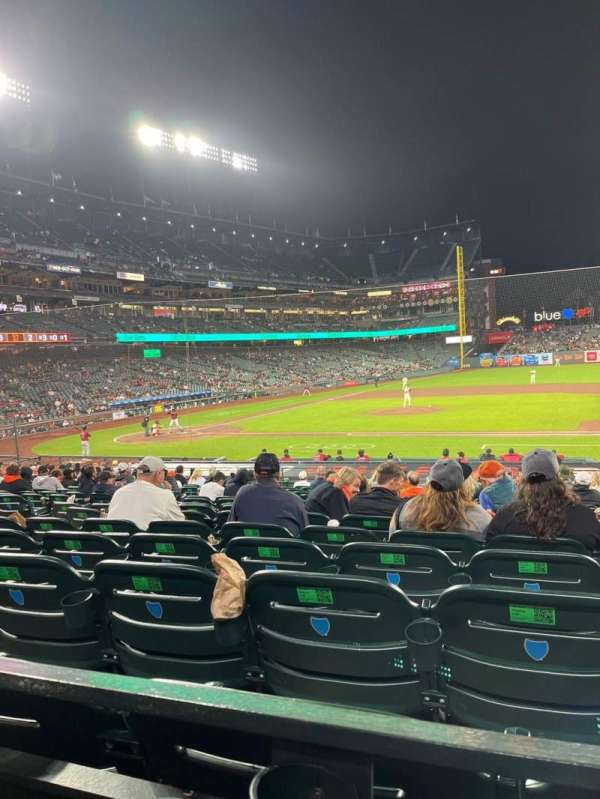 Oracle Park, section: 108, row: 23, seat: 1