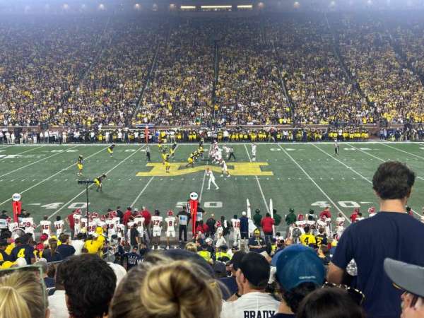 Michigan Stadium, section: 1, row: 33, seat: 16