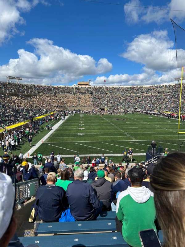 Notre Dame Stadium, section: 20, row: 29, seat: 19