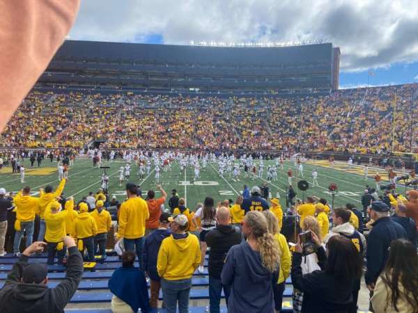 Michigan Stadium, section: 21, row: 14, seat: 5