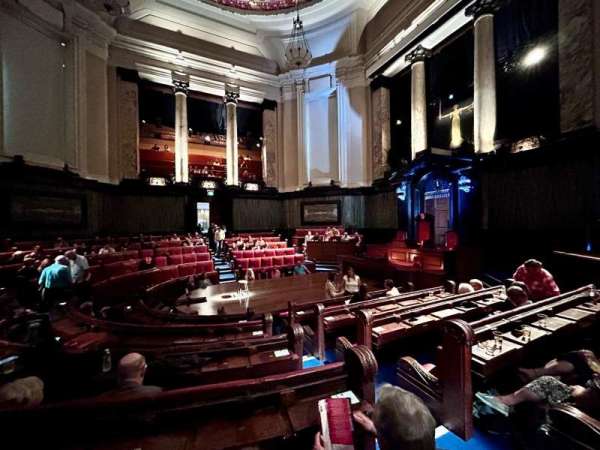 London County Hall, section: Courtroom Stalls, row: F, seat: 195