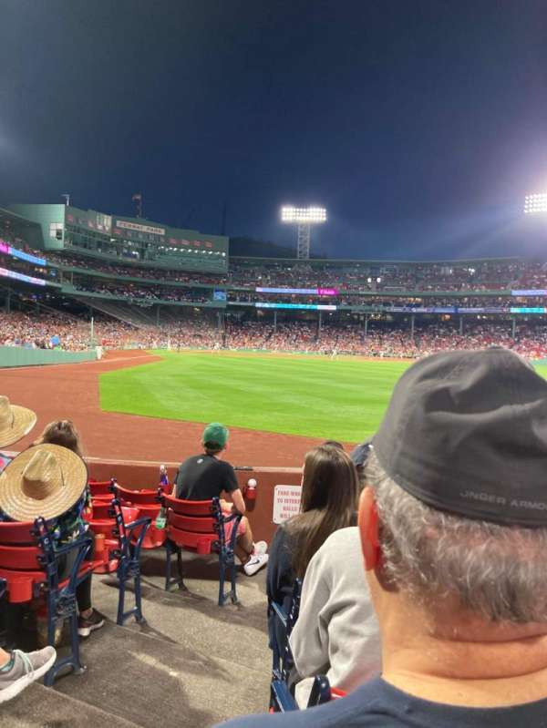 Fenway Park, section: Right Field Box 1, row: F, seat: 15