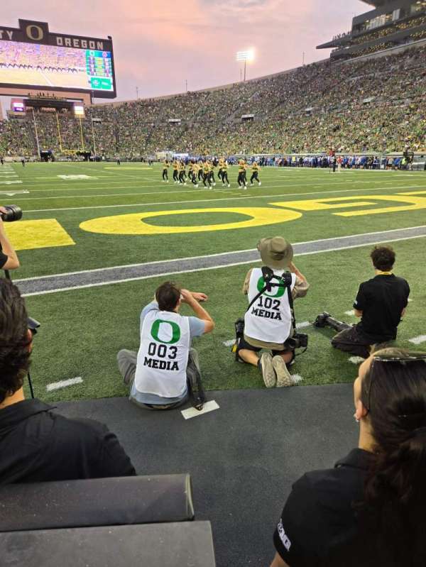Autzen Stadium, section: 3, row: 1, seat: 6