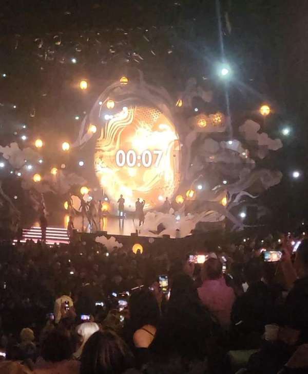 The O2, London, section: 110, row: R, seat: 313