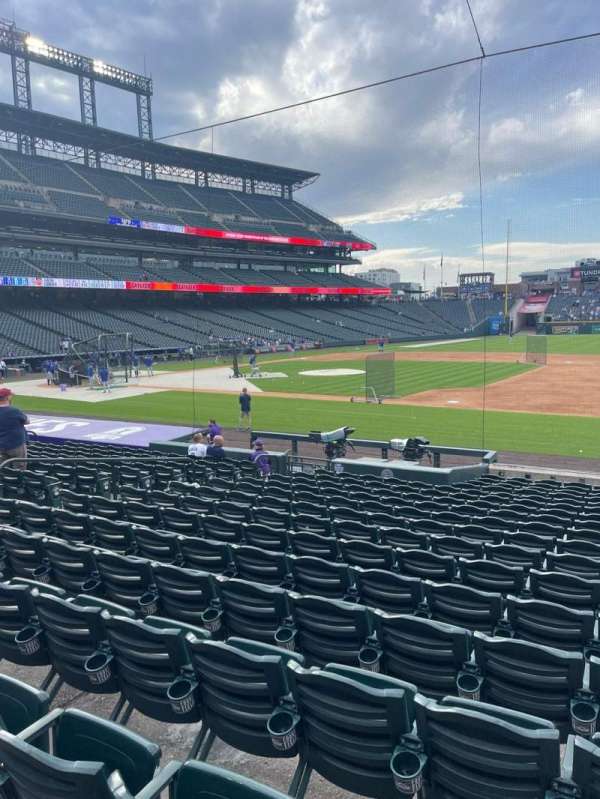 Coors Field, section: 121, row: 18, seat: 2