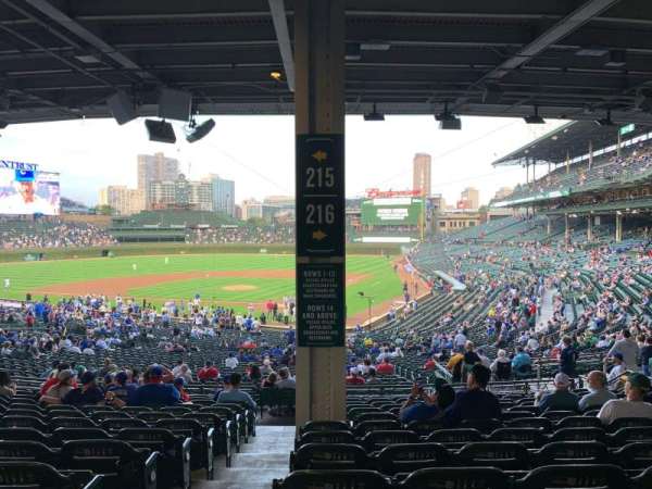 Wrigley Field, section: 216, row: 13, seat: 1