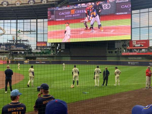 American Family Field, section: 111, row: 3, seat: 4