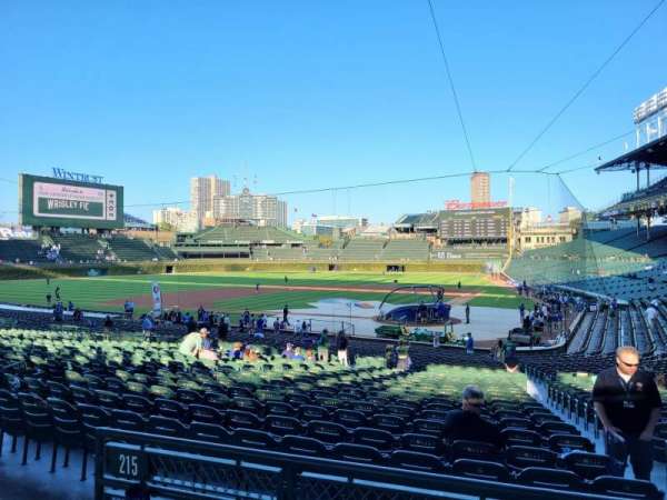 Wrigley Field, section: 215, row: 3, seat: 6
